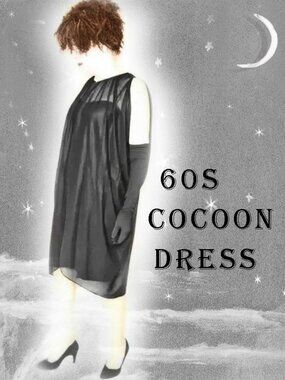 Formal Cage Dress Vintage Lilli Diamond MOD Trapeze Cocoon 60s Wear Many Ways!